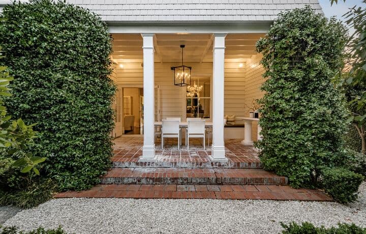 The porch at dusk